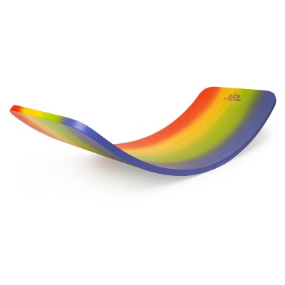 Kinderfeets® Lesena ravnotežna deska Kinderboard Rainbow Wash