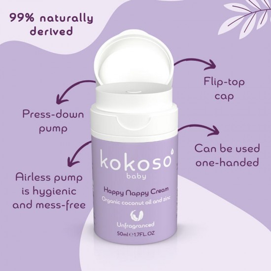 Kokoso Baby® Happy Nappy Krema 50ml  Kokoso Baby® Happy Nappy Krema 50ml