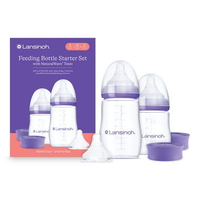Lansinoh® Set stekleničk 160 ml in 240 ml (s, m in f)