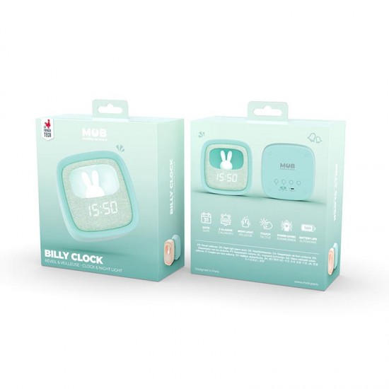 MOB Lučka in Budilka Billy Clock - Turquoise