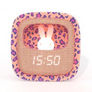 MOB Lučka in Budilka Billy Clock Pink Leopard