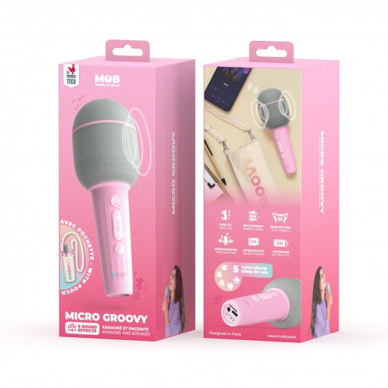 MOB  Mikrofon in Bluetooth zvočnik Micro Groovy  - Marshmallow