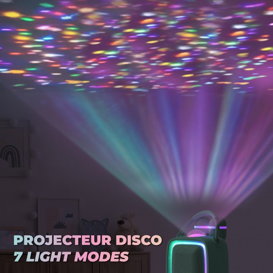 MOB Karaoke zvočnik z LED svetlobnimi efekti - Singy Party – Blue