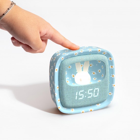MOB Lučka in Budilka Billy Clock - Blue Flower