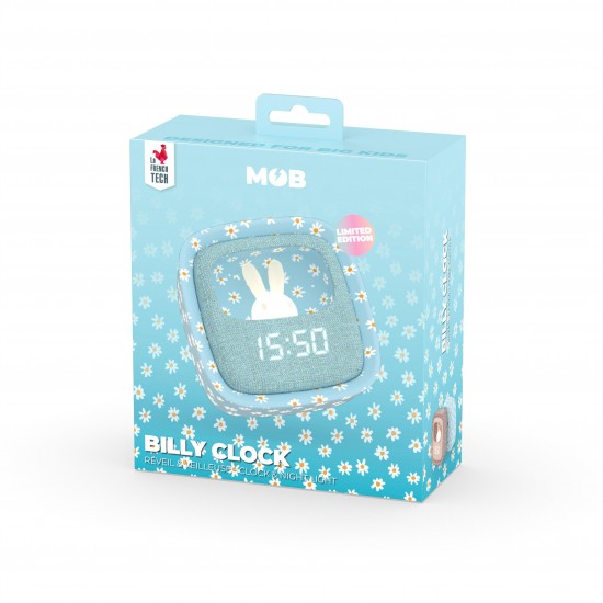 MOB Lučka in Budilka Billy Clock - Blue Flower