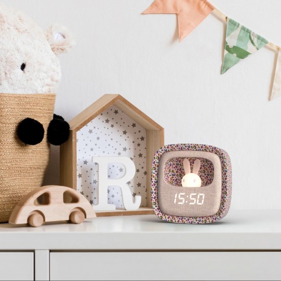 MOB Lučka in Budilka Billy Clock - Rainbow Leopard