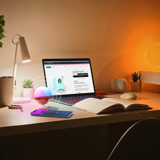 MOB - Mehka lučka in Bluetooth zvočnik Mega Mush - Red