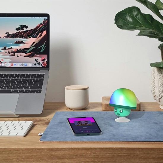 MOB - Mehka lučka in Bluetooth zvočnik Mega Mush - Green