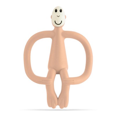 Matchstick Monkey Grizalo z masažno zobno ščetko Classic - Peach