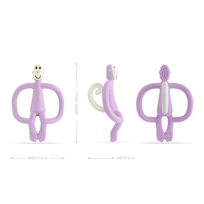 Matchstick Monkey Grizalo z masažno zobno ščetko Classic - Lilac