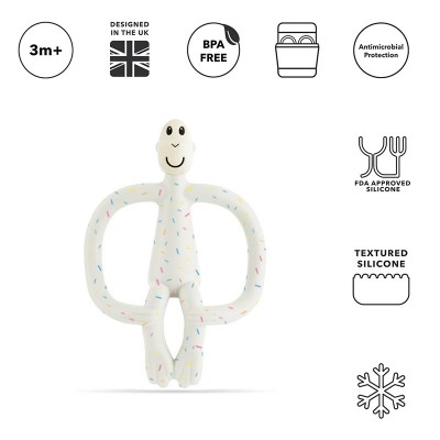 Matchstick Monkey Grizalo z masažno zobno ščetko Classic - Confetti Cream