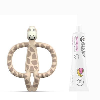 Matchstick Monkey Darilni Set Grizalo in Naravni Gel za dlesni - Zofi Žirafa