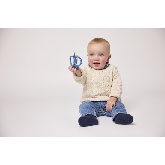 Matchstick Monkey Grizalo z masažno zobno ščetko Classic - Little Stars