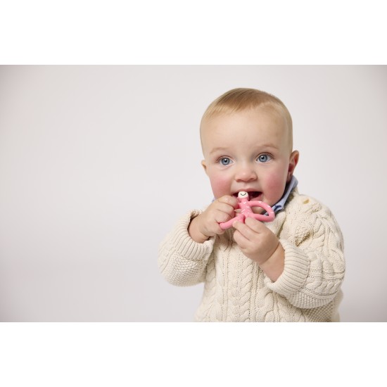 Matchstick Monkey Grizalo z masažno zobno ščetko Classic - Love Hearts