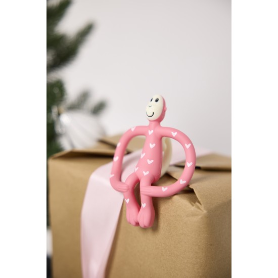 Matchstick Monkey Grizalo z masažno zobno ščetko Classic - Love Hearts