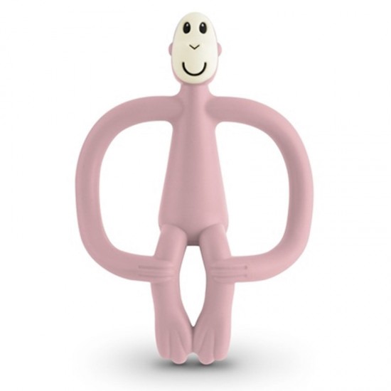 Matchstick Monkey Grizalo z masažno zobno ščetko Classic - Dusty Pink