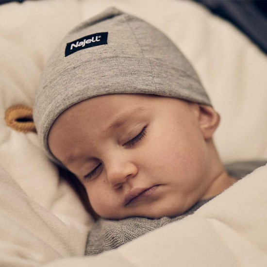 Najell® Beanie otroška kapa - Melange Gray (36/38)