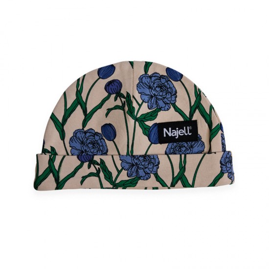 Najell® Beanie otroška kapa - Peony Blue (36/38)