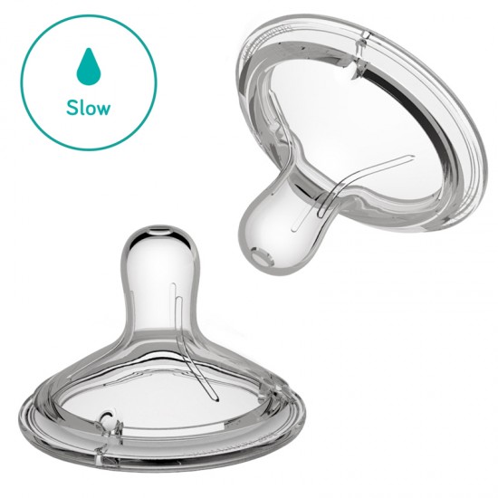 Nanobébé Silikonski nastavek/cucelj 2 kosa GEN1 - Slow Flow