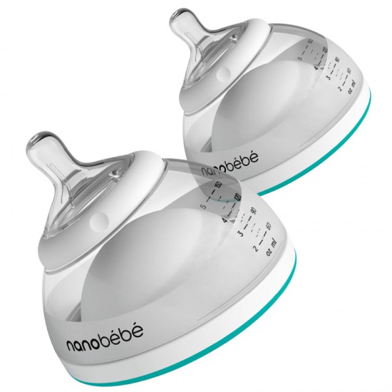 Nanobébé Breastmilk steklenička za materino mleko 2 kosa GEN1 - Teal Nanobébé Breastmilk steklenička za materino mleko 2 kosa GEN1 - Teal