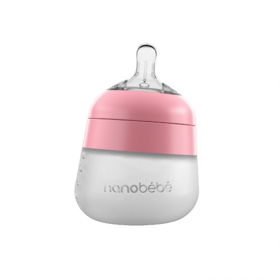 Nanobébé Baby Bottle komplet za hranjenje po steklenički - Pink