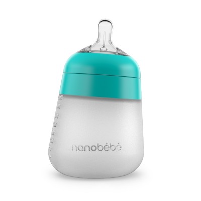 Nanobébé Flexy silikonska steklenička 270ml 1 kos - Teal