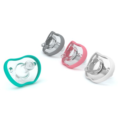 Nanobébé Silikonska Duda Flexy 0-3m 2pack - Grey