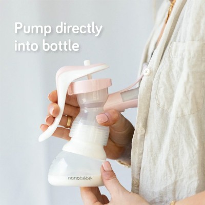 Nanobébé Breastmilk steklenička za materino mleko 1 kos GEN2 - Pink