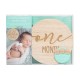 Pearhead Lesene milestone kartice za fotografiranje dojenčka - 12 mesecev