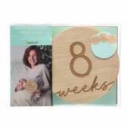 Pearhead Lesene milestone kartice za fotografiranje nosečke