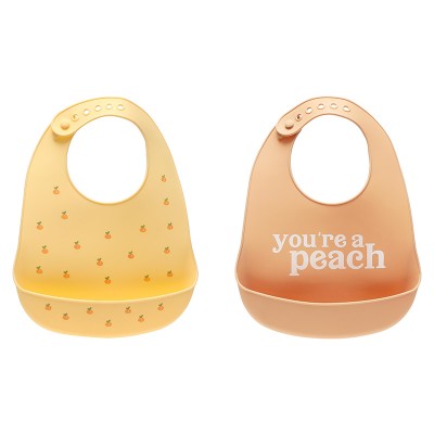 Pearhead Set 2 silikonskih slinčkov - You're a Peach