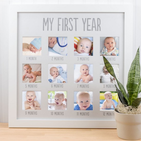 Pearhead® Stenski foto okvir My First Year - 12 mesecev