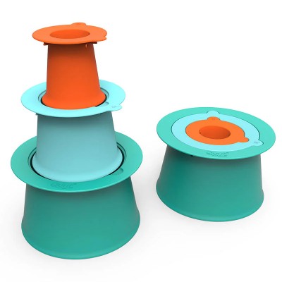 Quut Alto Model za oblikovanje tronadstropnega stolpa iz mivke ali snega - Zelena&Modra&Oranžna