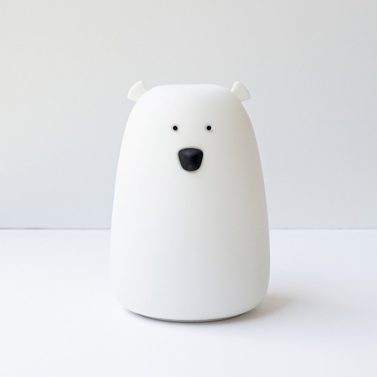 Rabbit&Friends Mehka lučka Medvedek - Bela - USB-C