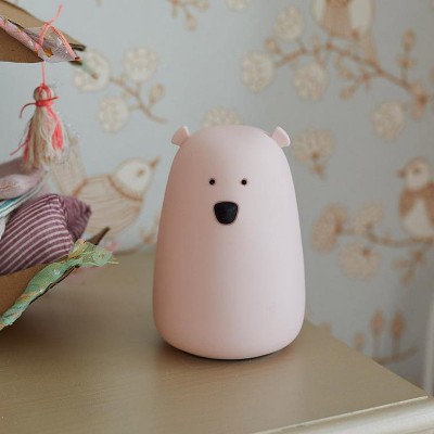 Rabbit&Friends Mehka lučka Medvedek - Roza - USB polnjenje