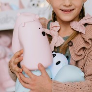 Rabbit&Friends Mehka lučka Medvedek z daljinskim upravljalcem - Light Blue-USB-C