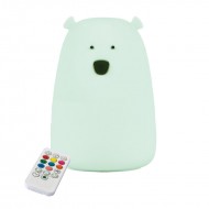 Rabbit&Friends Mehka lučka Medvedek z daljinskim upravljalcem - Light Green  - USB-C