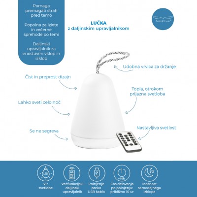 Rabbit&Friends Lučka Lanterna z dalj. upravljalcem