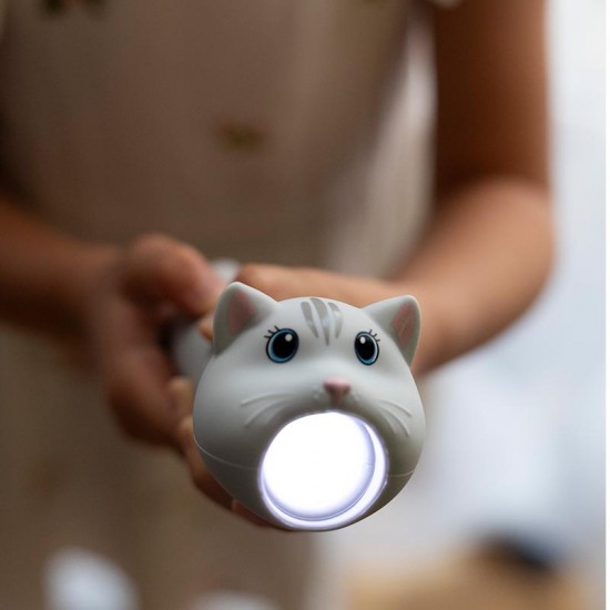 Rabbit&Friends Silikonska svetilka - Muca - USB-C