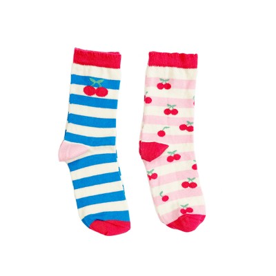 Rockahula Otroške nogavice 2pack - Cherry Stripe (3-5 let)