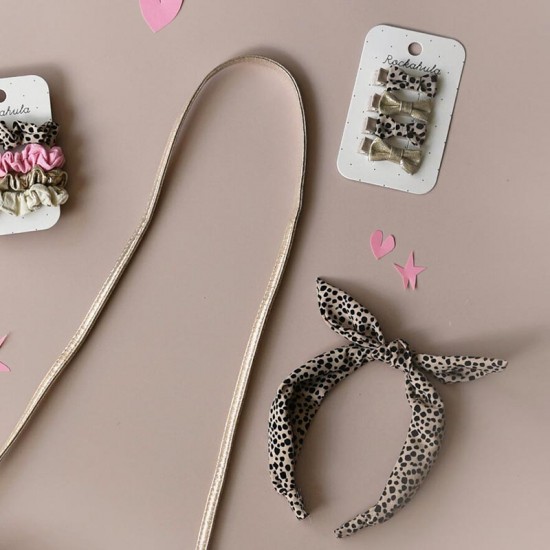 Rockahula Sponke za lase - Leopard Shimmer Mini Bow