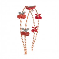 Rockahula Obroč za lase - Stripy Cherry Double