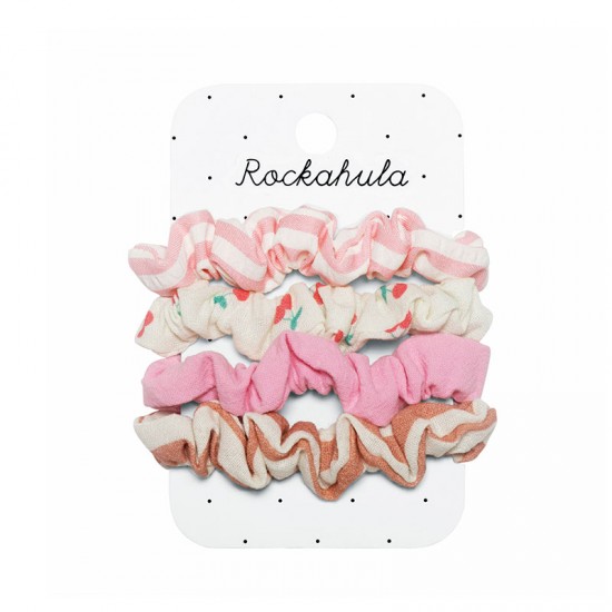 Rockahula Scrunchie elastike za lase - Cherry Stripe