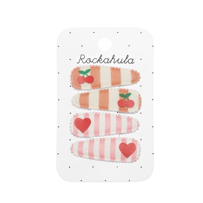 Rockahula Sponke za lase - Cherry Stripe Fabric