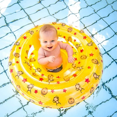 Swim Essentials Plavalni obroč s hlačkami Yellow Circus - 0-1 let