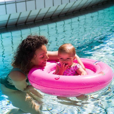 Swim Essentials Plavalni obroč s hlačkami Tropical Pink - 0-1 let