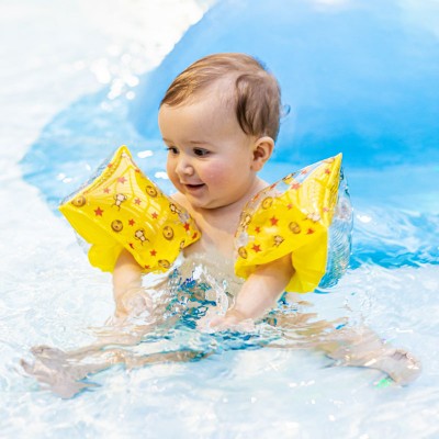 Swim Essentials Otroški rokavčki Yellow Circus - 0-2 let