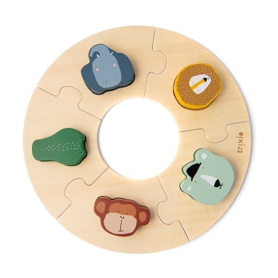 Trixie® Lesena sestavljanka v krogu z liki živali