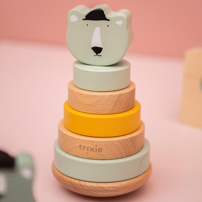 Trixie® Leseni obroči za zlaganje Mr. Polar Bear