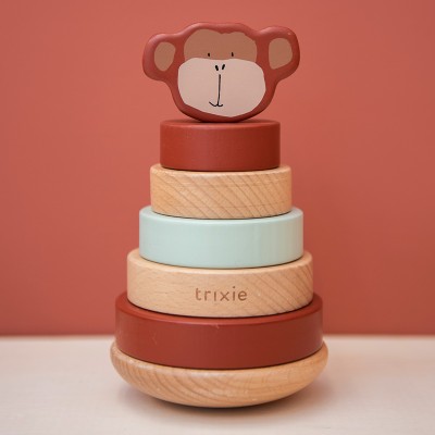 Trixie® Leseni obroči za zlaganje Mr. Monkey